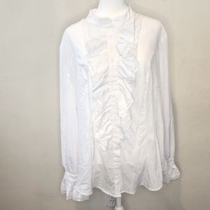 White ruffle pirate shirt